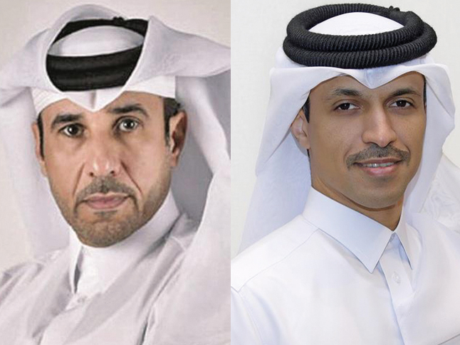 Dr. Thani bin Abdulrahman Al Kuwari (left) and Jassim bin Rashid Al Buenain