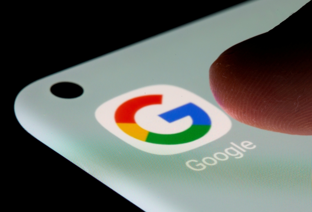 The Google app is seen on a smartphone in this illustration taken, July 13, 2021. REUTERS/Dado Ruvic/Illustration/File Photo