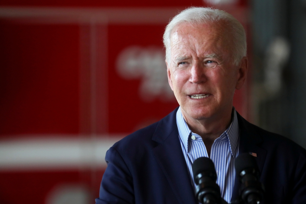 US President Joe Biden gives remarks at Mather Airport, California, US, September 13, 2021. Reuters/Leah Millis