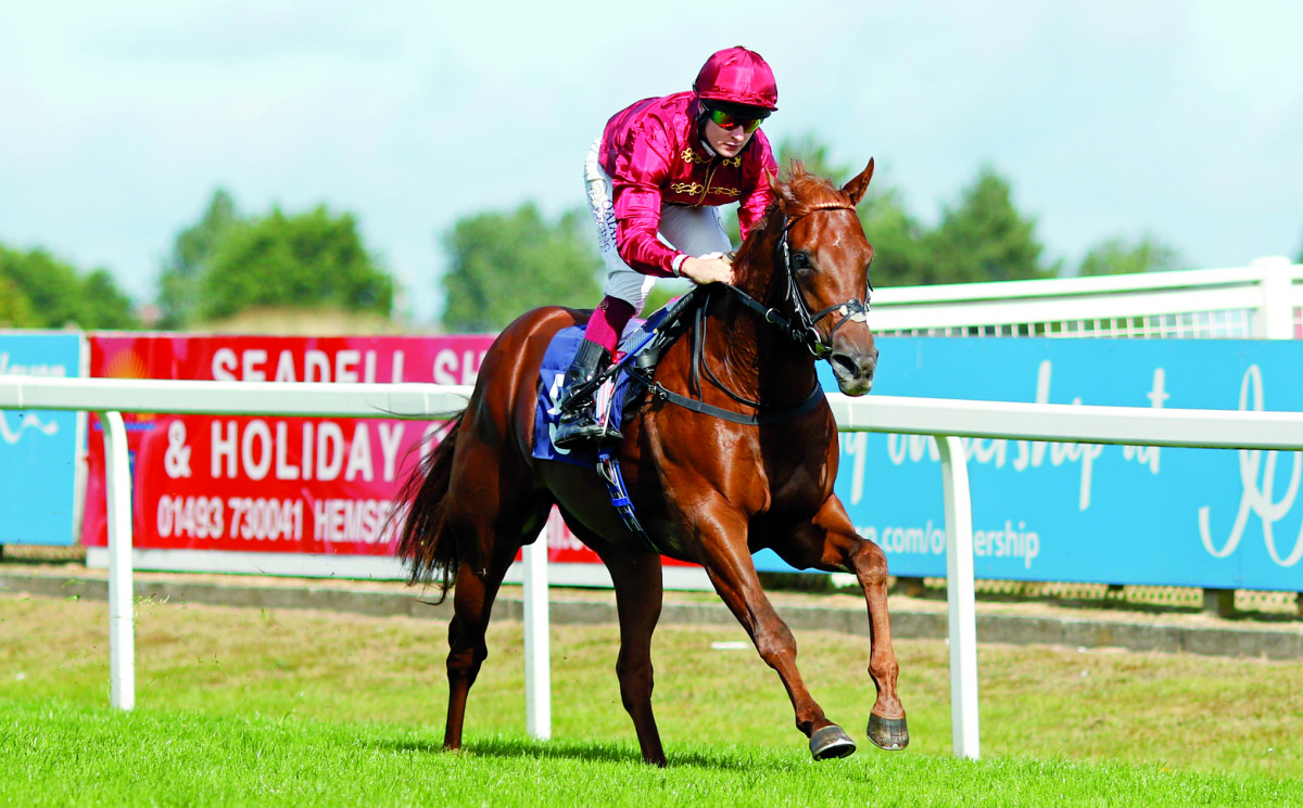 Millennial Moon and jockey Cieren Fallon on their way to win the race.