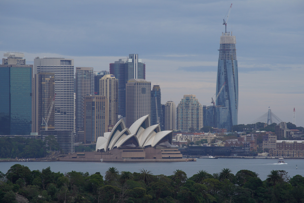 FILE PHOTO: The SYDNEY Opera House and city centre skyline are seen as the spread of the coronavirus disease (COVID-19) continues in SYDNEY, Australia, April 20, 2020. REUTERS/Loren Elliott/File Photo
