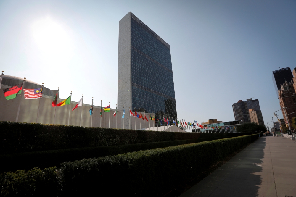 The United Nations headquarters is seen during the 75th annual U.N. General Assembly high-level debate, which is being held mostly virtually due to the coronavirus disease (COVID-19) pandemic in New York, U.S., September 21, 2020. REUTERS/Mike Segar/File 