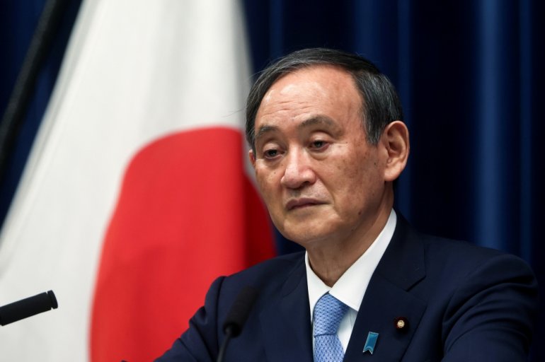 Japan's Prime Minister Yoshihide Suga speaks during a news conference after the government's decision to exted a state of emergency amid coronavirus disease (COVID-19) pandemic, at the prime minister's official residence in Tokyo, Japan May 28, 2021. Behr