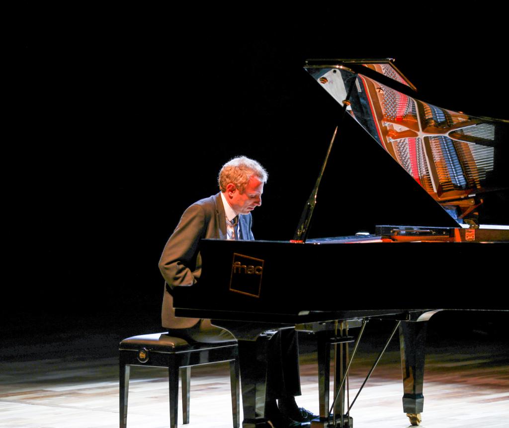 Pianist Maxime Zecchini during a concert held in Katara Opera House.