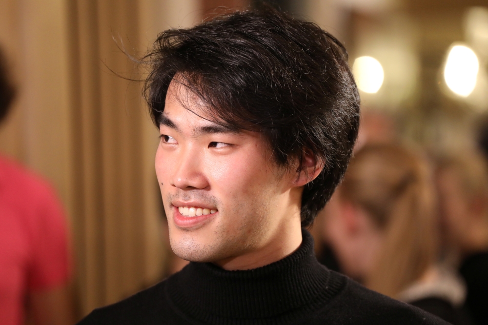 Bruce Xiaoyu Liu of Canada reacts after he was announced the winner of the 18th International Fryderyk Chopin Piano Competition in Warsaw, Poland October 21, 2021. Maciej Jazwiecki/Agencja Gazeta via Reuters