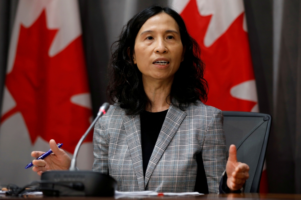 Canada's Chief Public Health Officer Dr. Theresa Tam attends a news conference as efforts continue to help slow the spread of coronavirus disease (COVID-19) in Ottawa, Ontario, Canada March 23, 2020. REUTERS/Blair Gable/File Photo