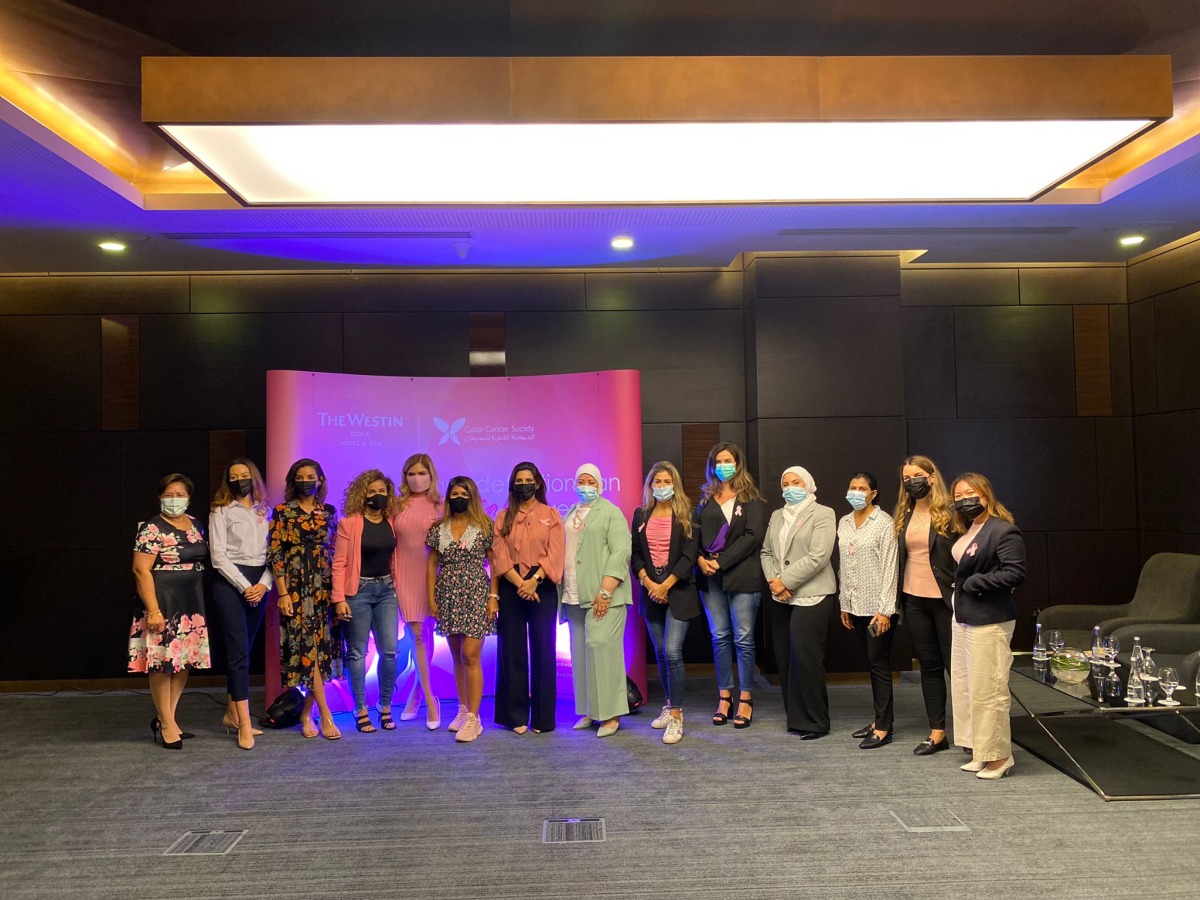 Participants during the cancer awareness event organised by The Westin Doha Hotel and Spa, in collaboration with Qatar Cancer Society. 