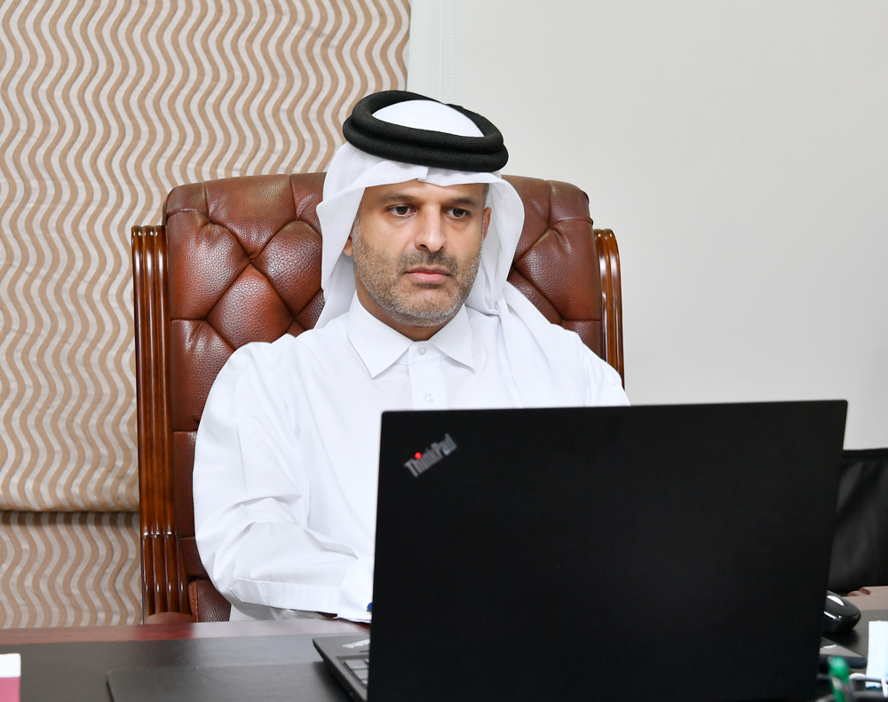 Qatar International Center for Conciliation and Arbitration (QICCA) Board Member for International Relations Sheikh Dr. Thani bin Ali Al Thani participates at the opening session of the third day of ‘Turkey Arbitration Week’ which was held virtually yesterday.  