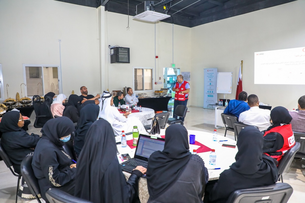 Participants during the workshop on climate change organised by Qatar Red Crescent Society.
