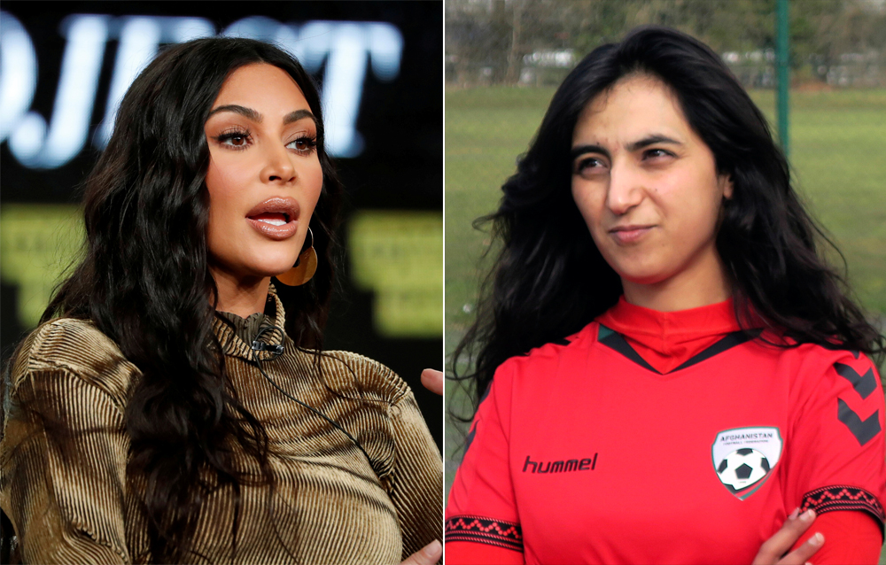  Kim Kardashian (L), Khalida Popal