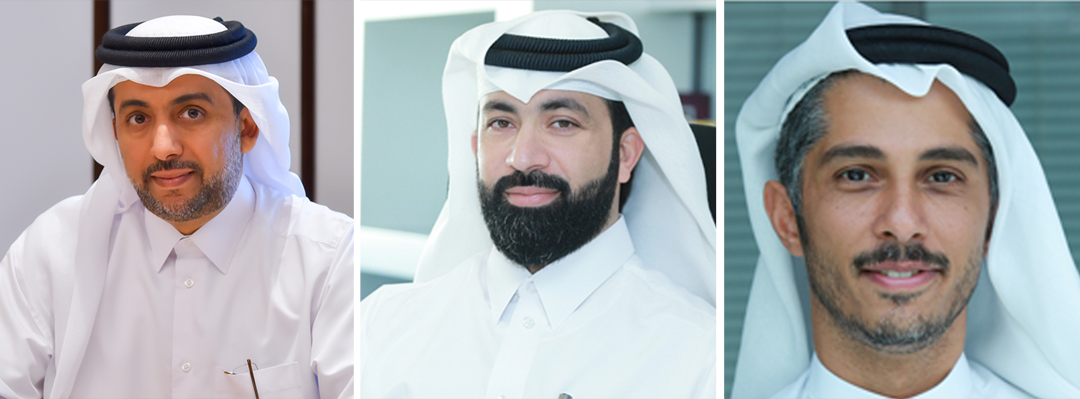 From left: Dr. Hassan Al Derham, Eng. Omar Ali Al Ansari, and Abdulla Al Misnad