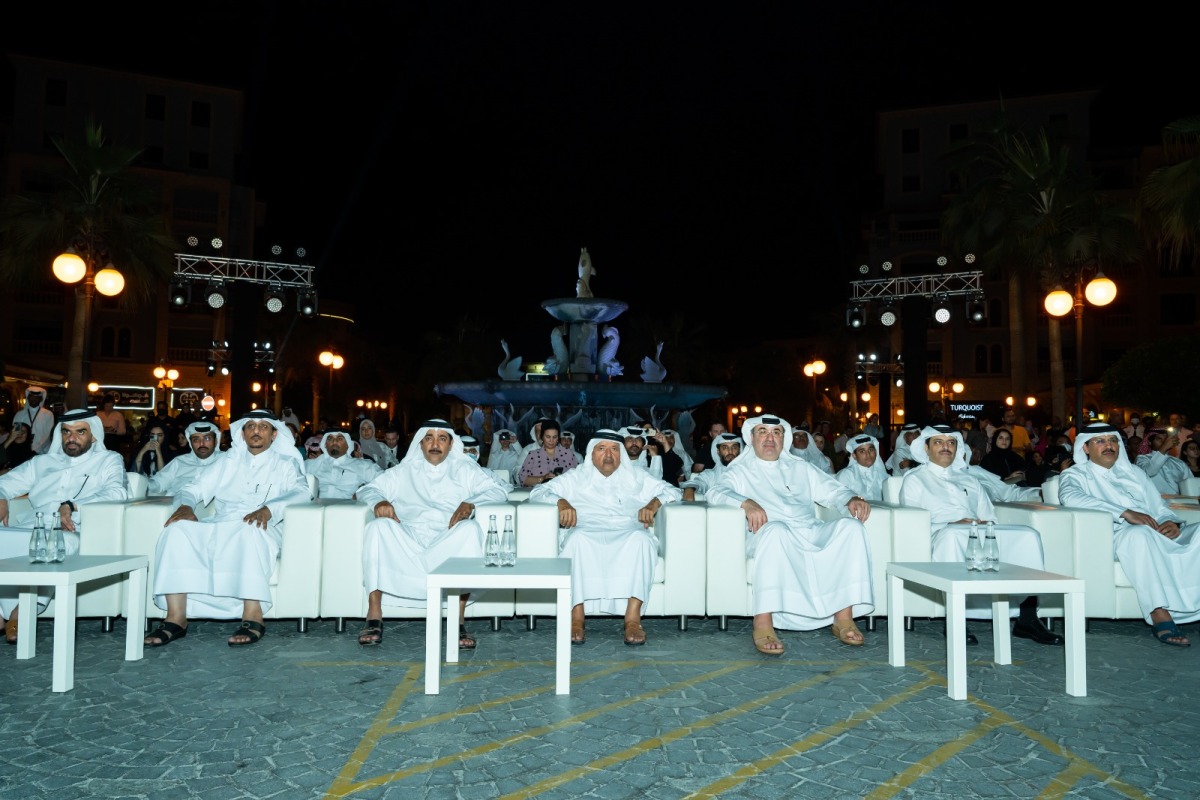 Gulf Qatari Classic Cars Association Chairman of the Board of Directors Sheikh Faisal bin Qassim Al Thani and Vice -Chairman Omar Hussein Al Fardan during the Qatar Classic Car Exhibition 2021, which concluded yesterday.