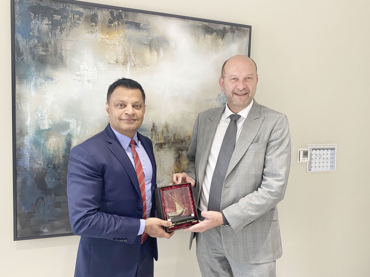 GWC Group CEO Ranjeev Menon with Bridgestone CEO Michael Codron.