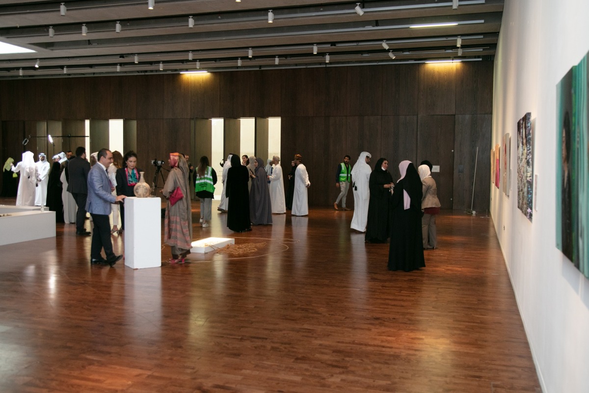 Officials and attendees during the exhibition.
