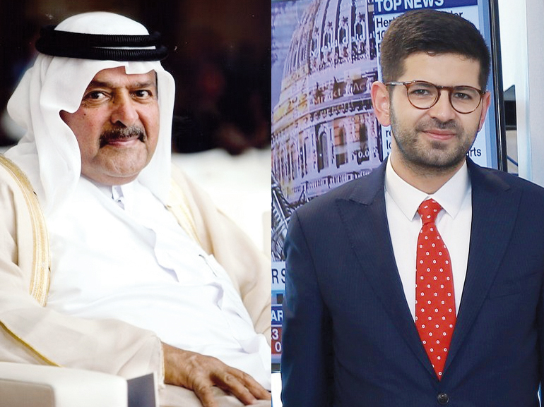 Sheikh Faisal bin Qassim Al Thani (left) and Burak Daglioglu