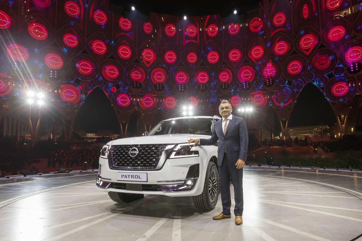 Ashwani Gupta, Chief Operating Officer at Nissan Motor Company, with the 2022 Patrol 70th Anniversary model