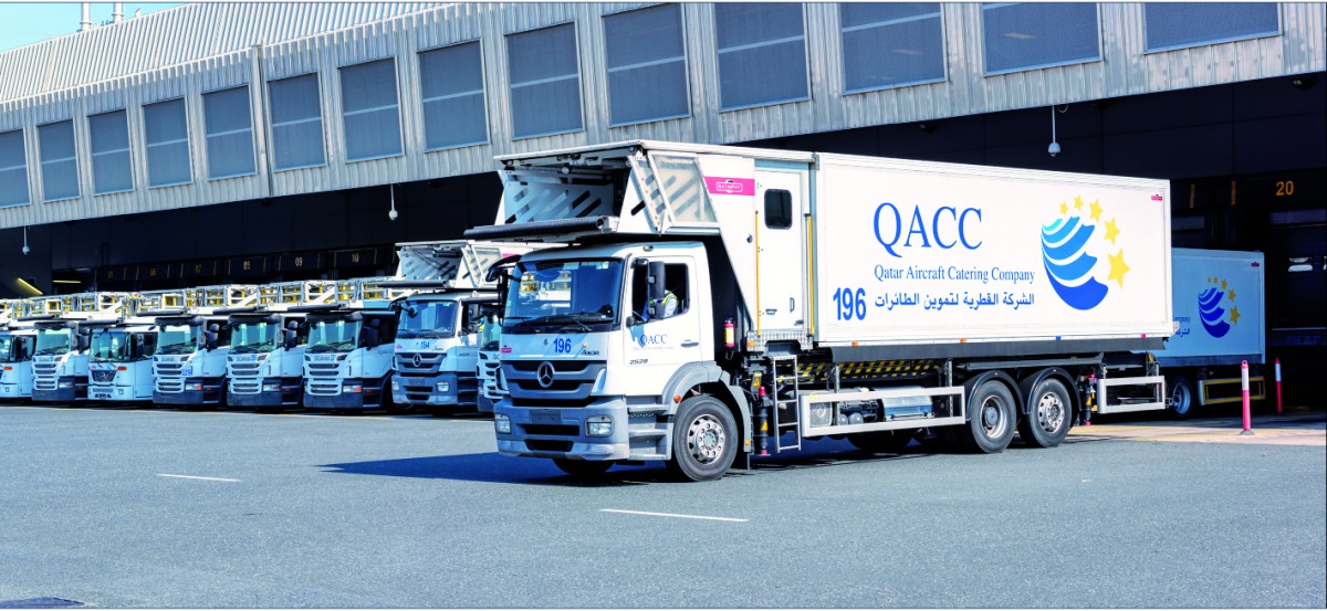 QACC trucks lined up at HIA. 