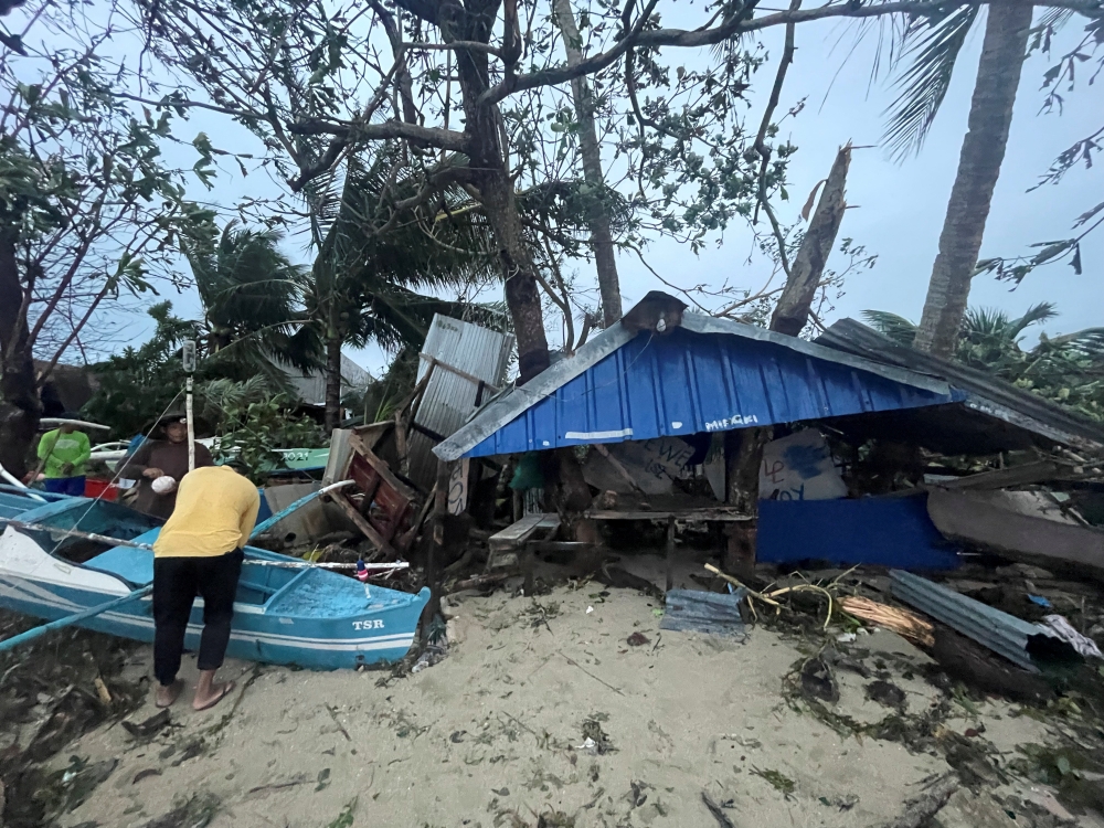 Aftermath of Typhoon Rai is seen in Dimiao, Bohol province, Philippines December 17, 2021 in this picture obtained from social media. Marco J. Dagasuhan/via REUTERS 