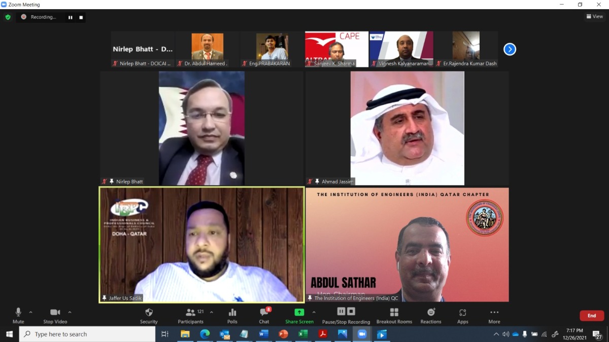 Officials and other participants during the virtual seminar. 