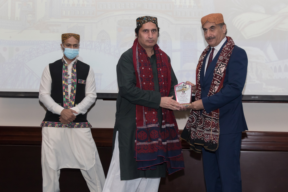 Ambassador of Pakistan, Syed Ahsan Raza Shah (right), during the event.