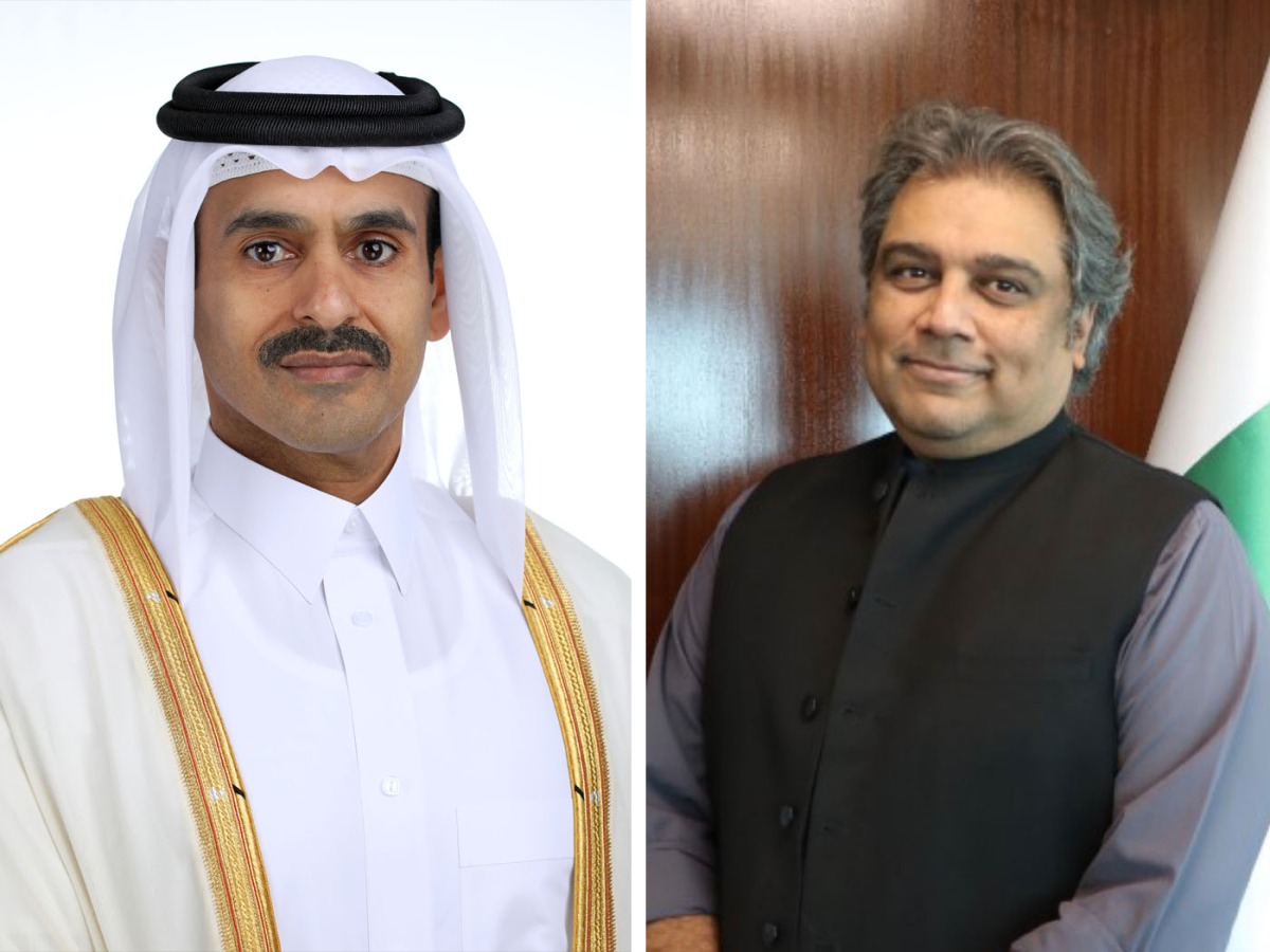 Minister of State for Energy Affairs H E Saad Sherida Al Kaabi (left) and Federal Minister for Maritime Affairs of the Islamic Republic of Pakistan H E Syed Ali Haider Zaidi