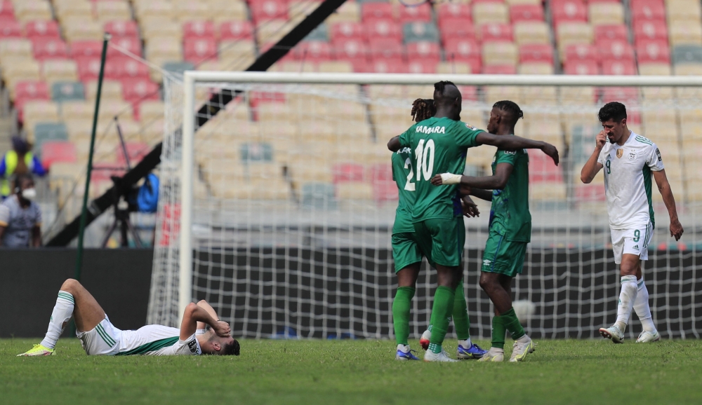 Sierra Leone players celebrate after the match REUTERS/Thaier Al-Sudani
