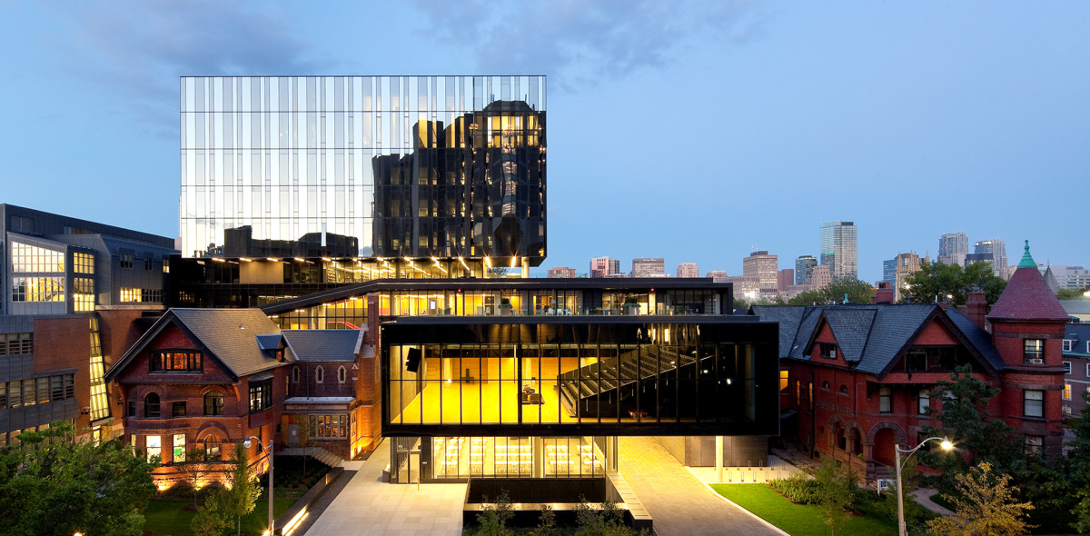 A exterior view of Rotman School.