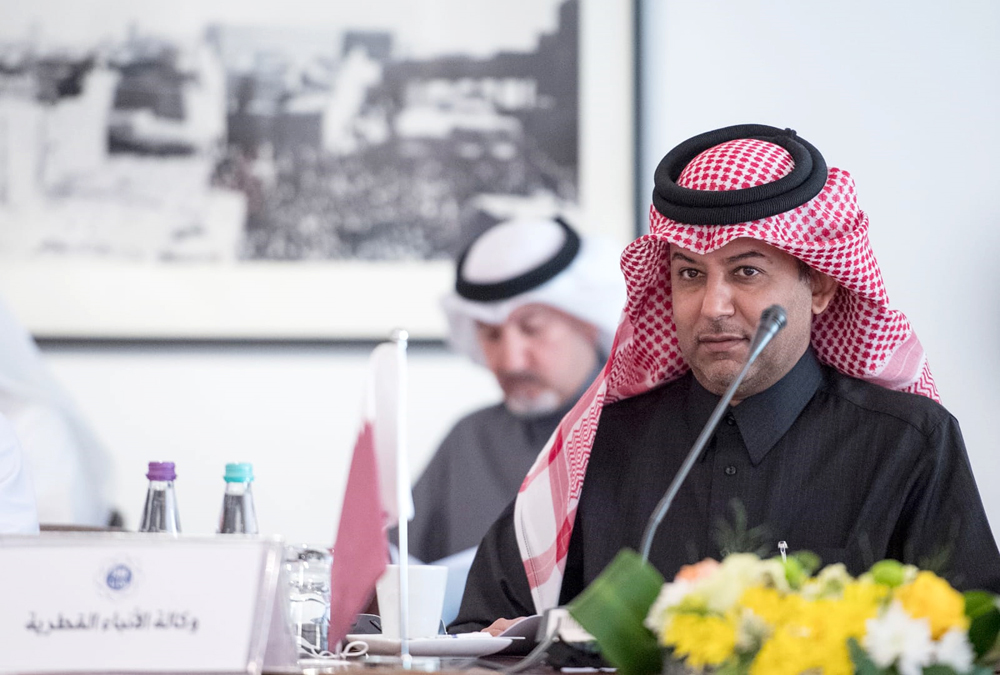 Director-General of Qatar News Agency (QNA) Ahmed Said Jaber Al Rumaihi attending a FANA meeting in Riyadh, Saudi Arabia. 