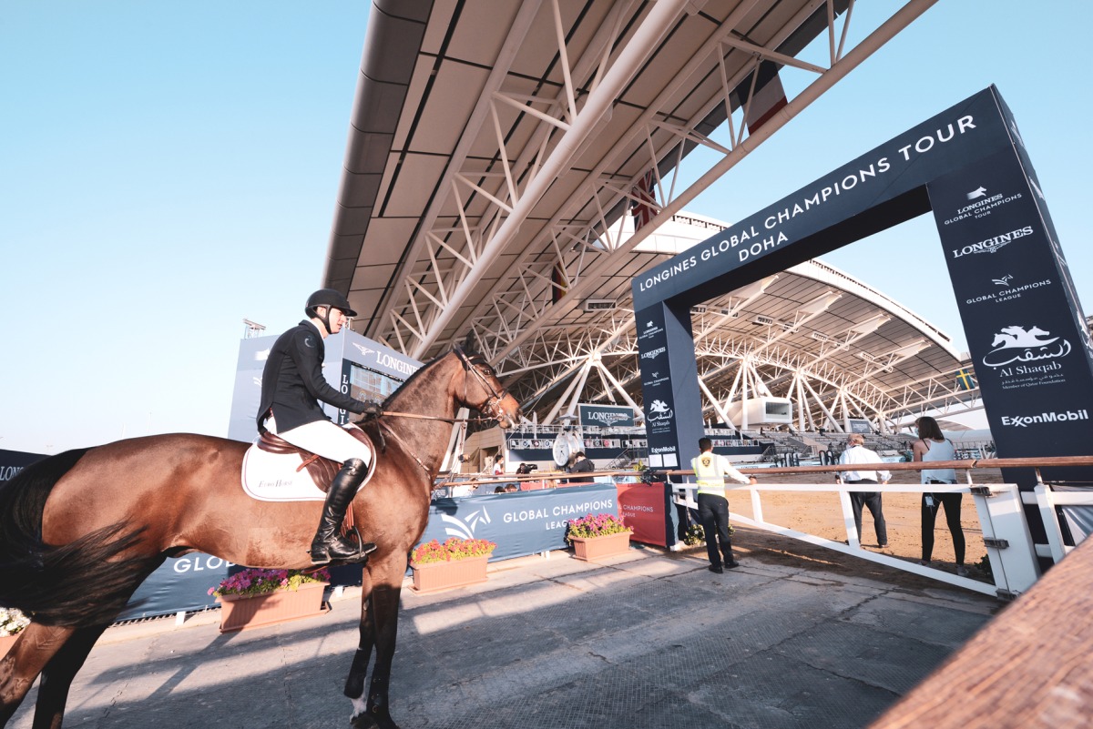 A file photo of an earlier edition of the Longines Global Champions Tour at the Longines Arena At Al Shaqab. 