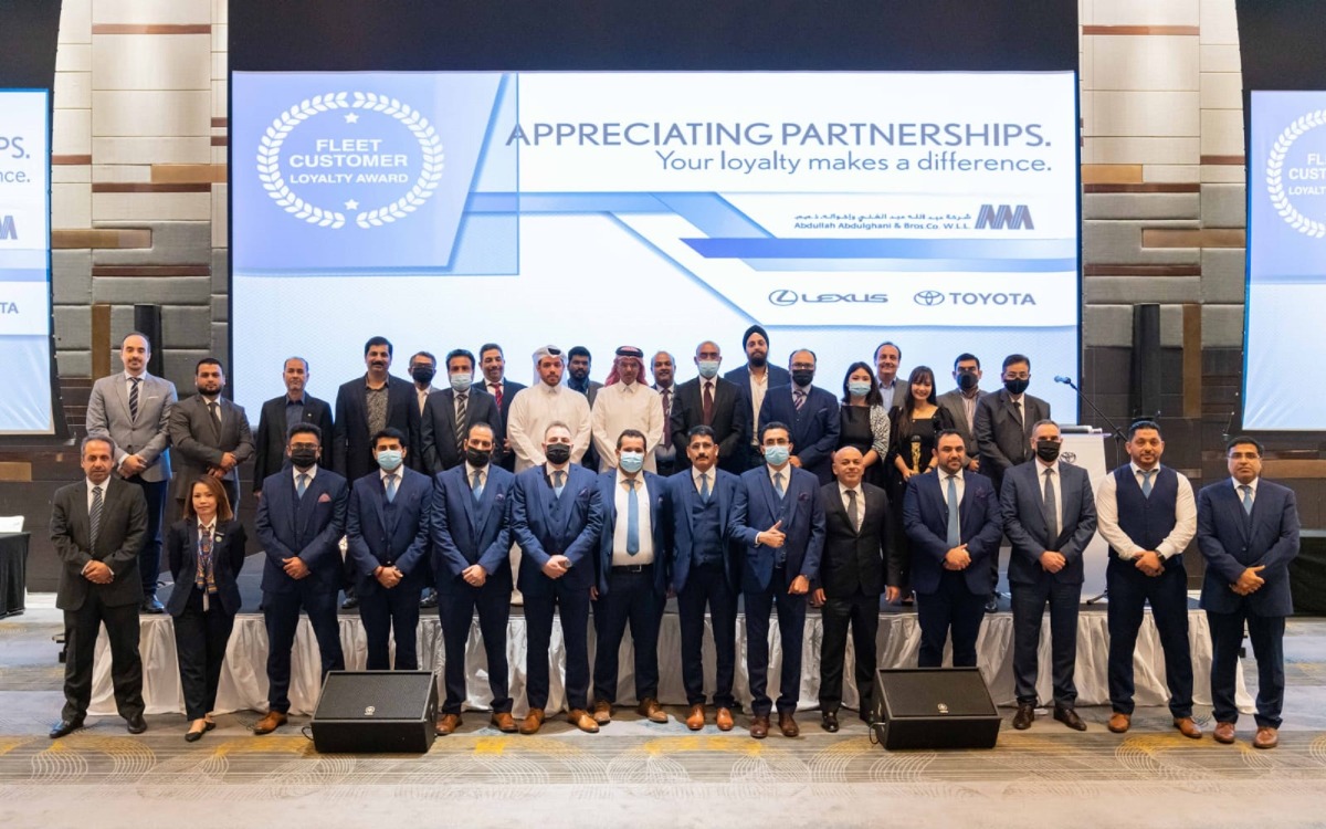 AAB officials and its loyal fleet customers during the awards ceremony in Doha, recently. 