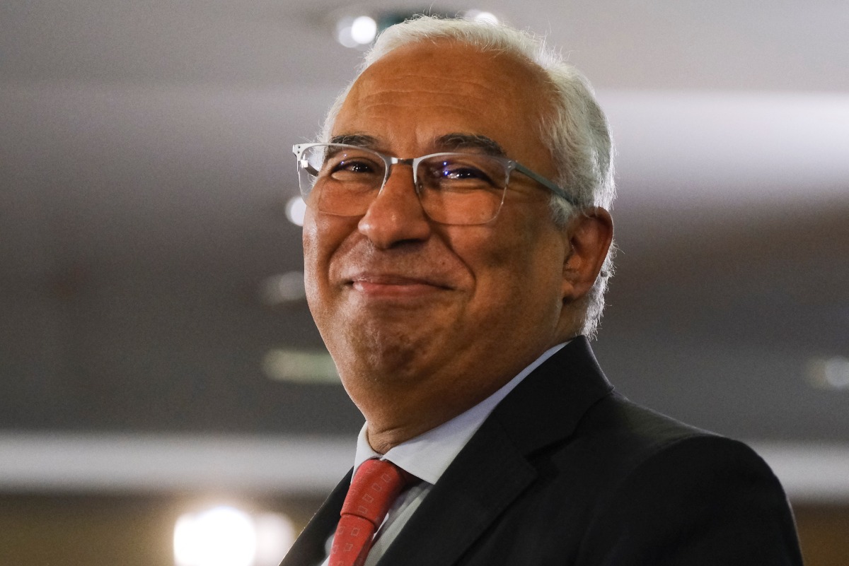 Portugal's Prime Minister and Socialist Party (PS) Secretary General Antonio Costa smiles after winning the general election in Lisbon, Portugal, January 31, 2022. REUTERS/Pedro Nunes
