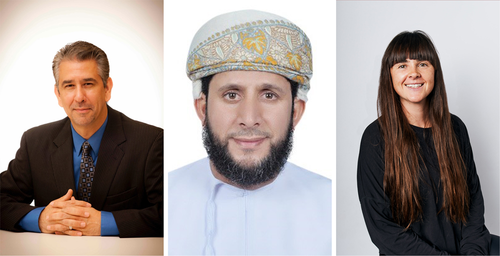 FROM LEFT: Professor Khalid W. Bibi, Chair of the Department of Physical Education and Sports Science at Qatar University; Dr. Nasser Al Rawahi, Associate Professor of Physical Education; and Bryna Chrismas, Associate Professor of Exercise Science