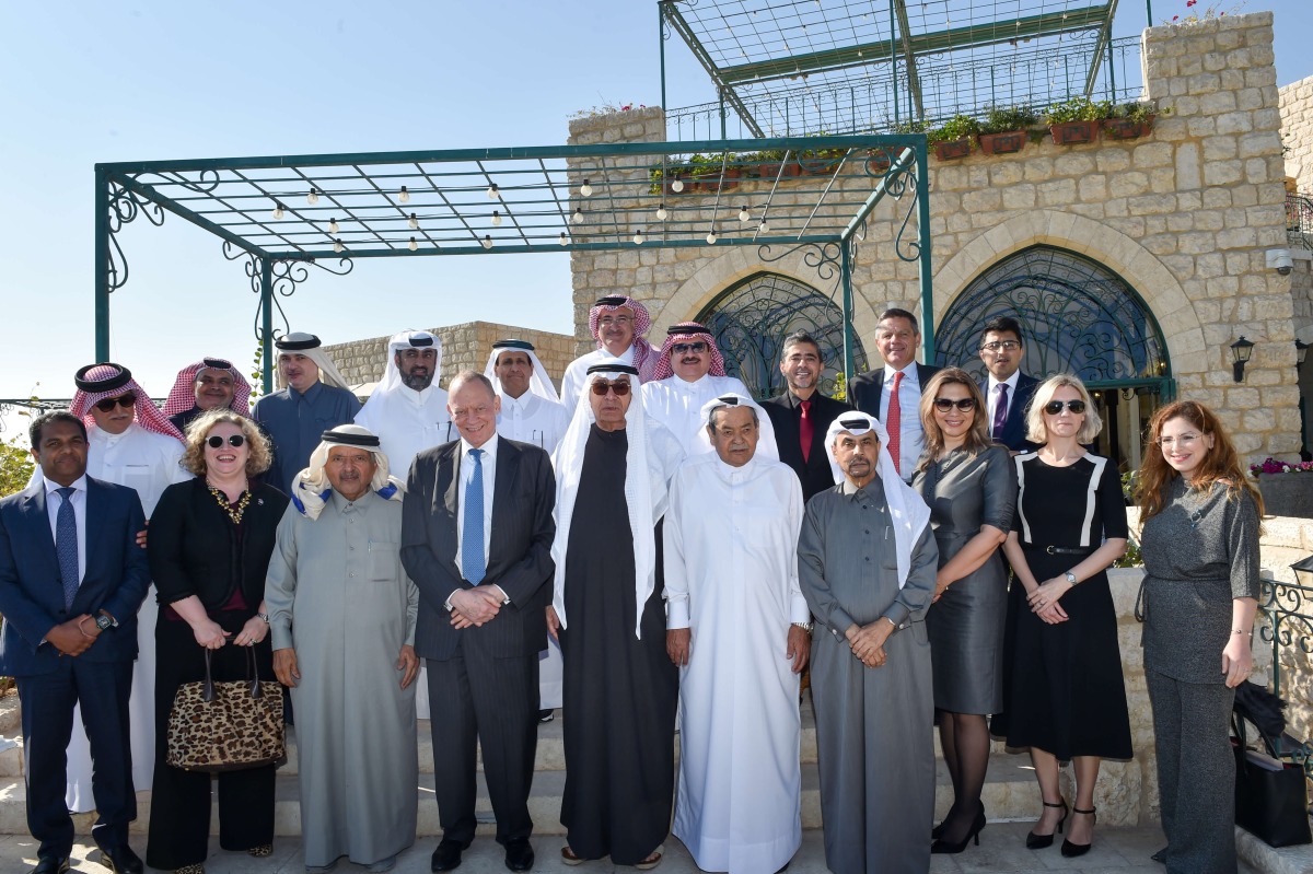 UK's Minister of State for Investment Sir Gerald Grimstone, with QBA's Chairman Sheikh Faisal bin Qassim Al Thani and other dignitaries during the event.