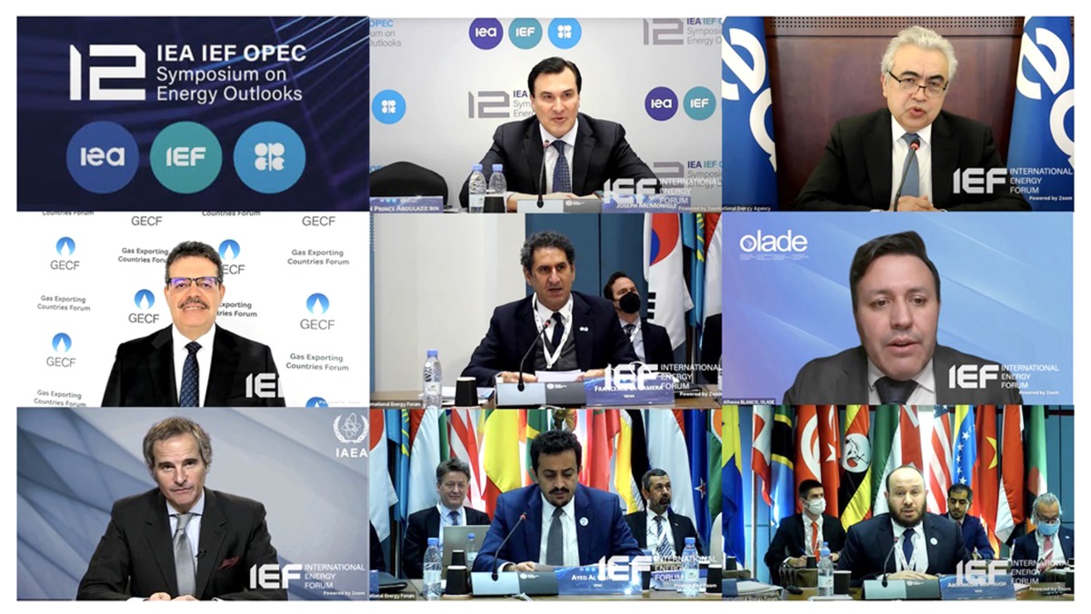 GECF Secretary General Eng. Mohamed Hamel with officials and dignitaries during the 12th IEA-IEF-OPEC Symposium.