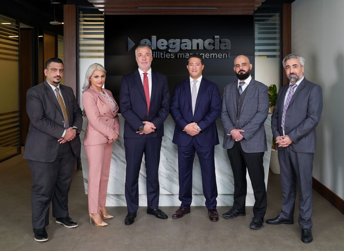 Officials of Elegancia Facilities Management, in Doha, recently.