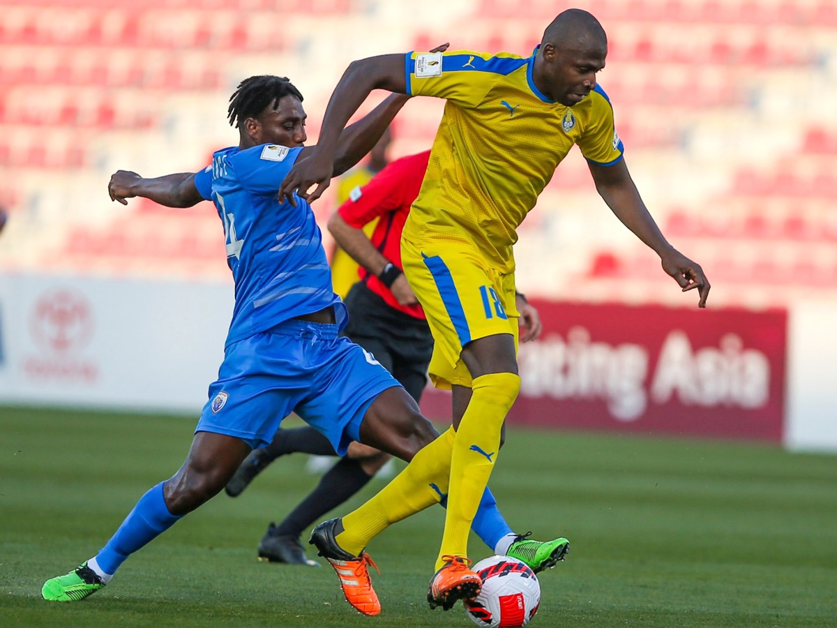 Action during the Amir Cup match between Al Gharafa and Al Kharaitiyat at the Grand Hamad Stadium, yesterday. 
