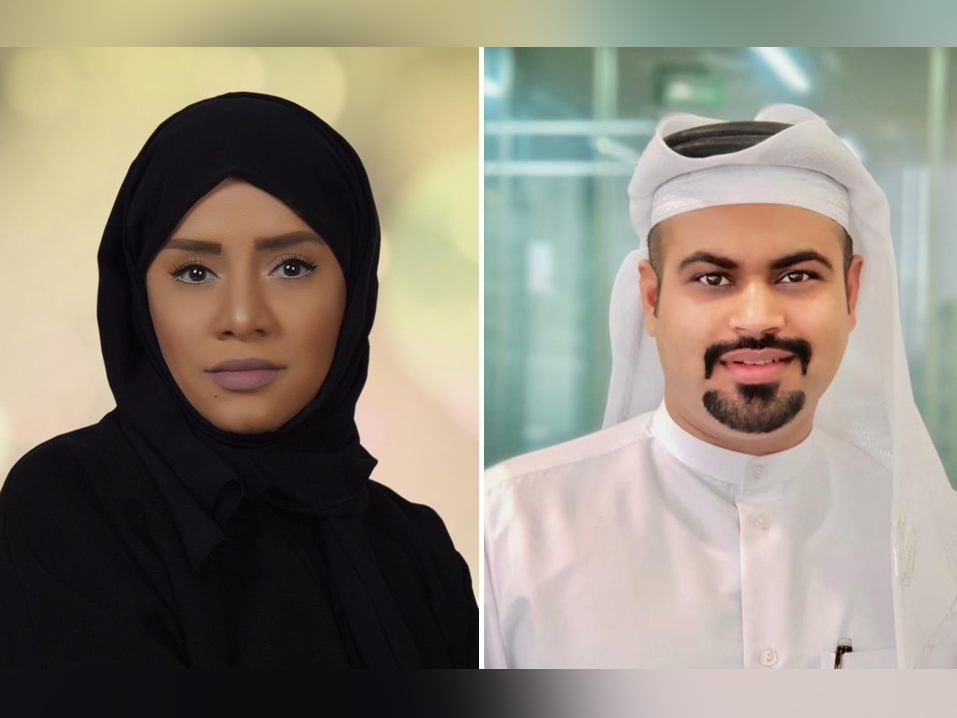 HSBC Qatar's Head of Human Resources Shamsa Al Fahd (left), and  Head of Nationalisation and Local Talent Hussain Al Sharshani