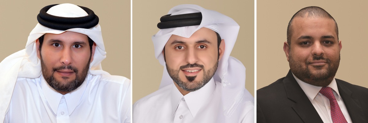 From left: QInvest’s Chairman Sheikh Jassim bin Hamad bin Jassim bin Jaber Al Thani; Co-Chief Executive Officer Hussain Abdulla, and Co-Chief Executive Officer Hussein Fakhreddine. 