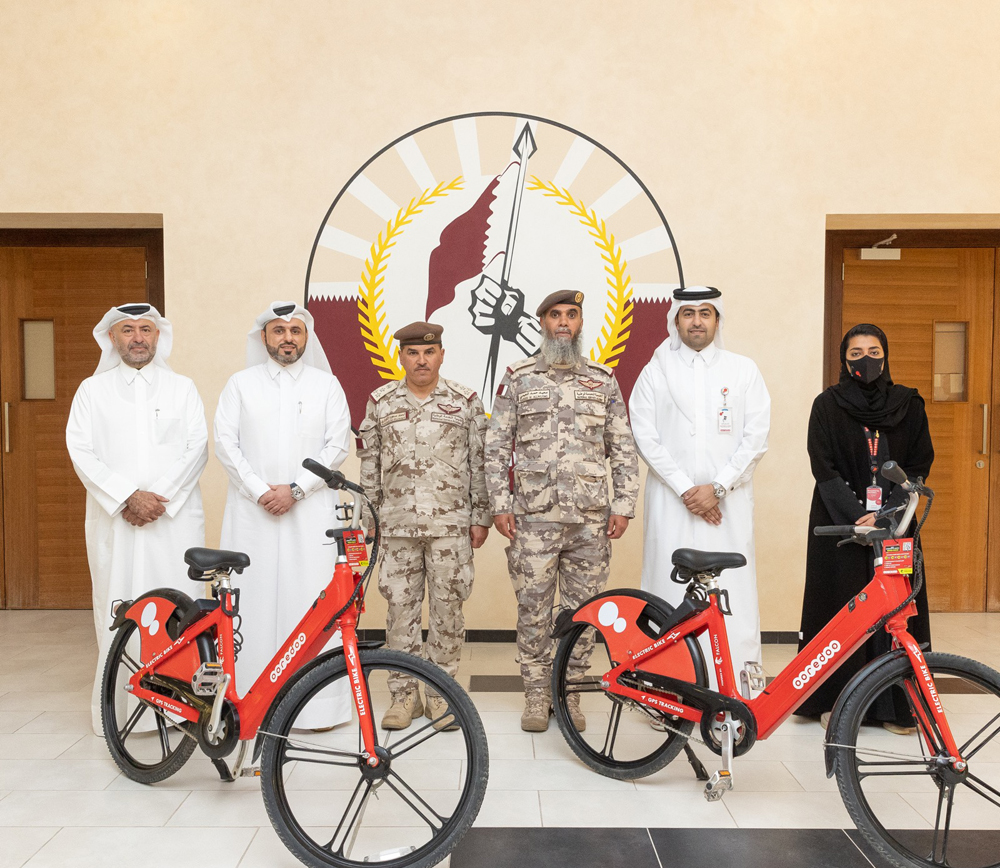 The officials with eBikes.