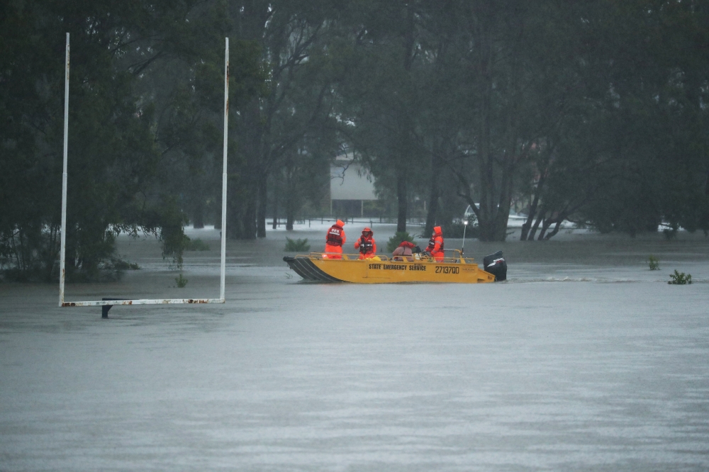 Flooded scenes at Rocklea on Brisbane's Southside, Queensland, Australia, February 27, 2022. AAP Image/Jason O'Brien via REUTERS