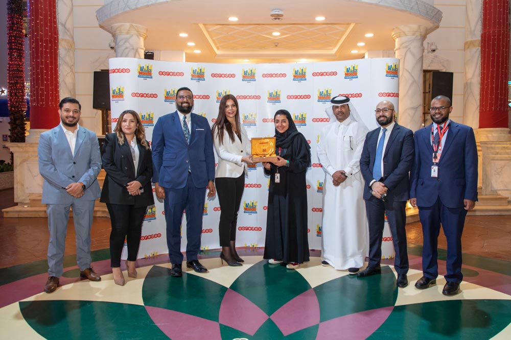 Officials of Ooredoo Qatar and Kidzmondo during the renewal of working relationship.