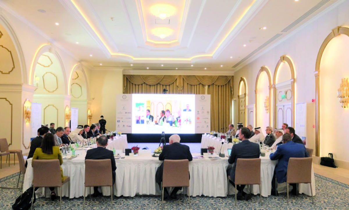 Industry leaders and experts during CEO Roundtable hosted by the Abdullah Bin Hamad Al-Attiyah International Foundation for Energy and Sustainable Development.