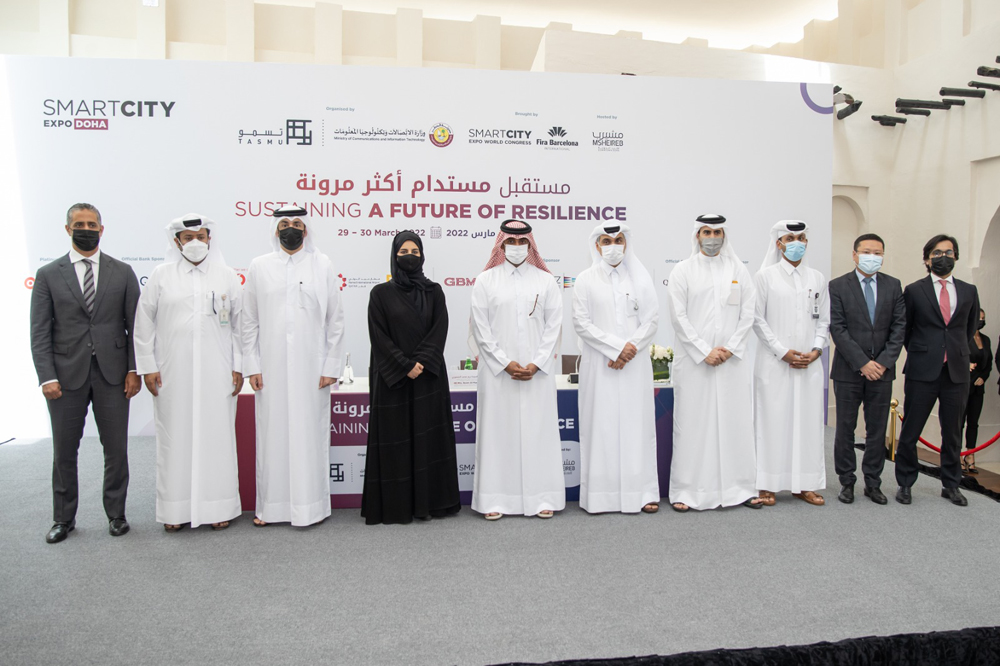 Officials at the announcement event of Ooredoo's sponsorship.