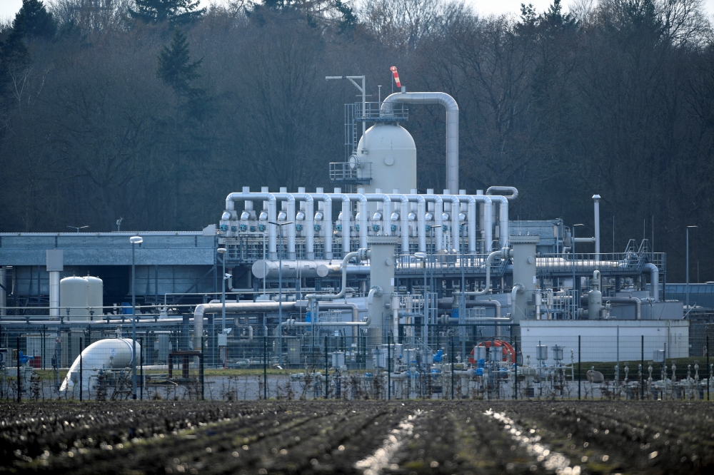 The Astora natural gas depot, which is the largest natural gas storage in Western Europe, is pictured in Rehden, Germany, March 16, 2022. Astora is part of the Gazprom Germania Group. REUTERS/Fabian Bimmer
