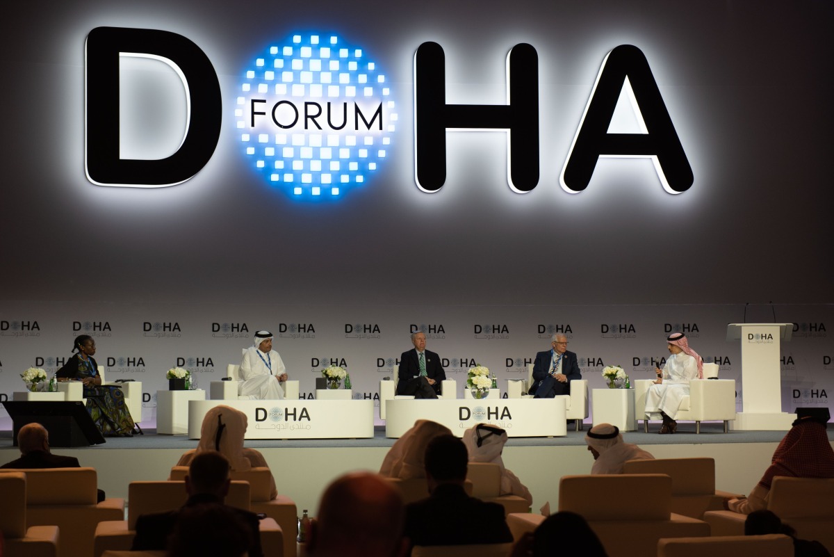Officials at the Doha Forum. Pic: Twitter / DohaForum 