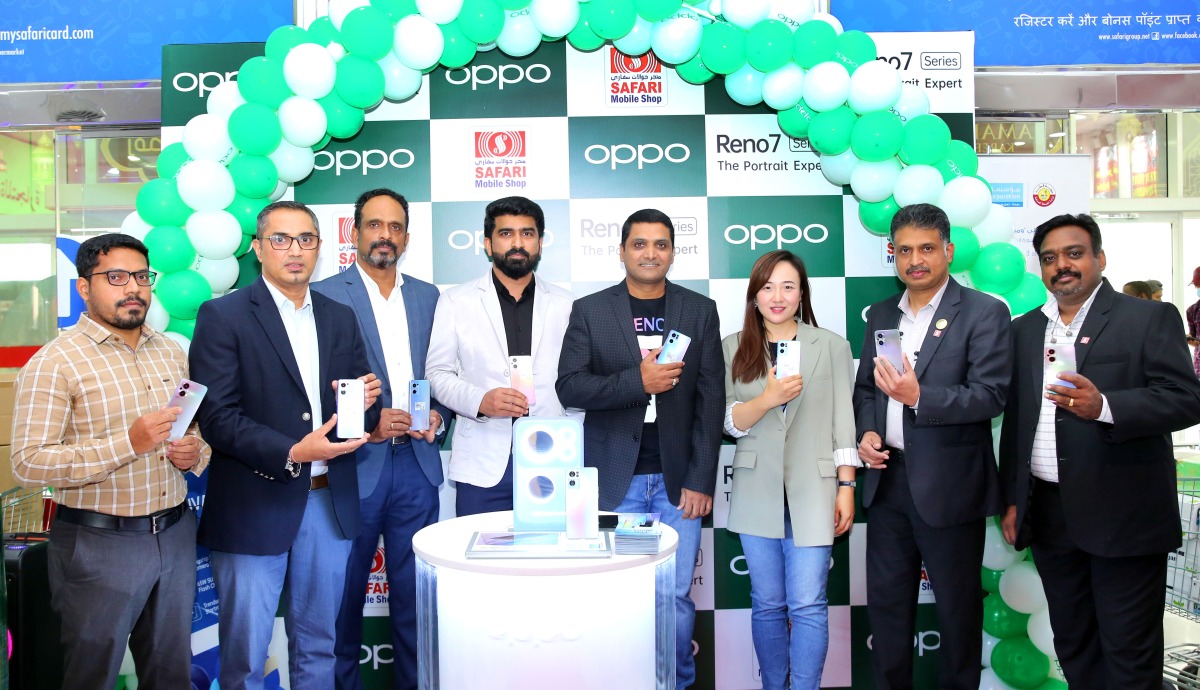 Officials during the Oppo Reno 7 series launch at Safari Mall.