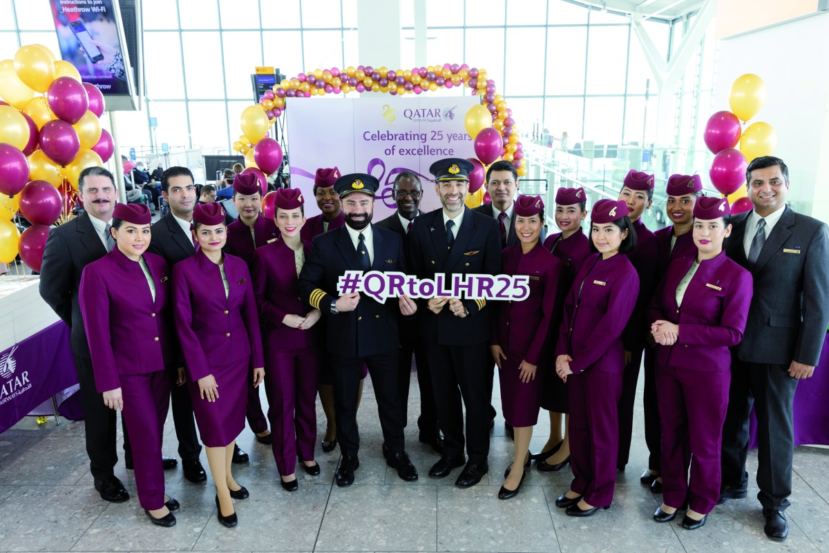 Celebrations at London’s Heathrow.