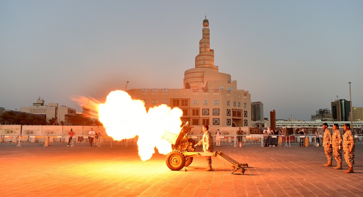 Firing of the Ramadan cannon at Souq Waqif. Photo by Abdul Basit | The Peninsula