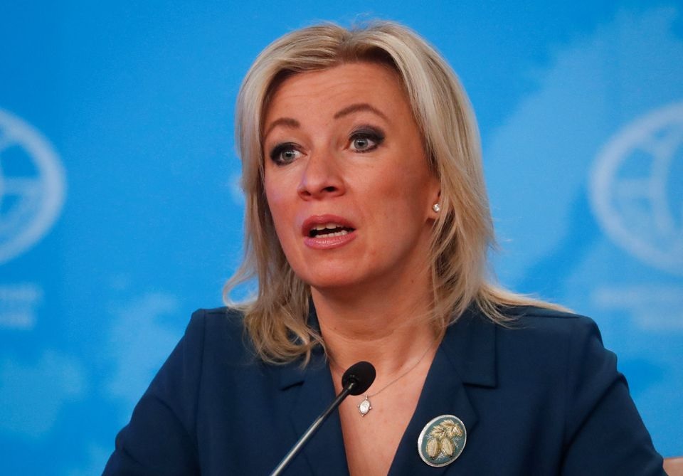 Russian Foreign Ministry spokeswoman Maria Zakharova speaks during the annual news conference of Foreign Minister Sergei Lavrov in Moscow, Russia January 14, 2022. Maxim Shipenkov/Pool via REUTERS/File Photo

