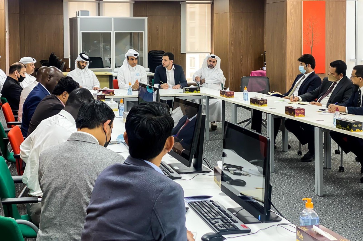 Ministry of Labour officials with labour attaches at the embassies of labour exporting countries and representatives of labour communities during a meeting, yesterday. 